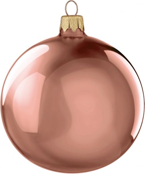 Шар стеклянный d80 однотонный металлик светло-медный
