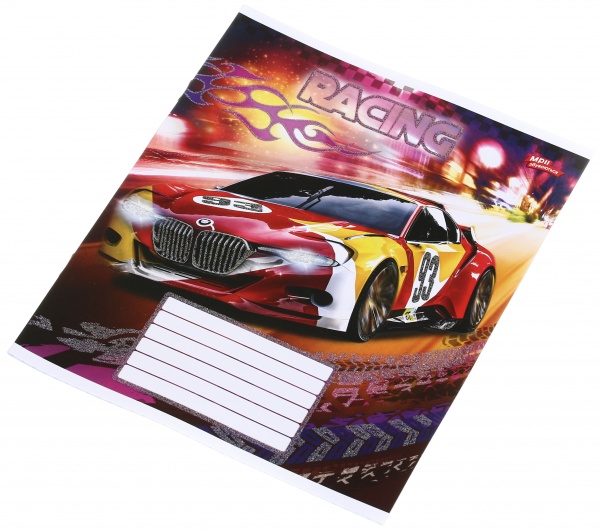 Тетрадь школьная с глитером 12 листов в клеточку в ассортименте Мечты сбываются