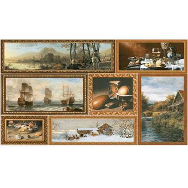 Плитка InterCerama GRANI декор-1 коричневий Д 74 031-1 23x35