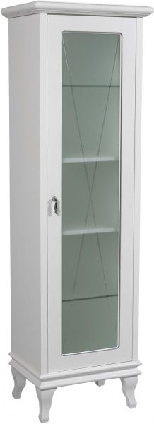 Пенал напольный Aqua Rodos Беатриче New белый патина хром