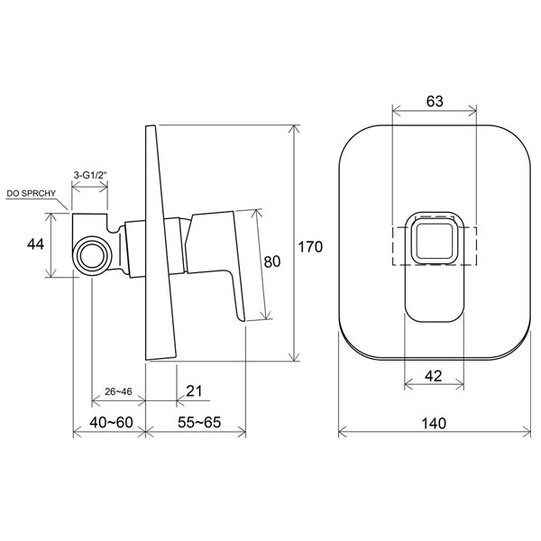Смеситель для душа Ravak TD 062.00