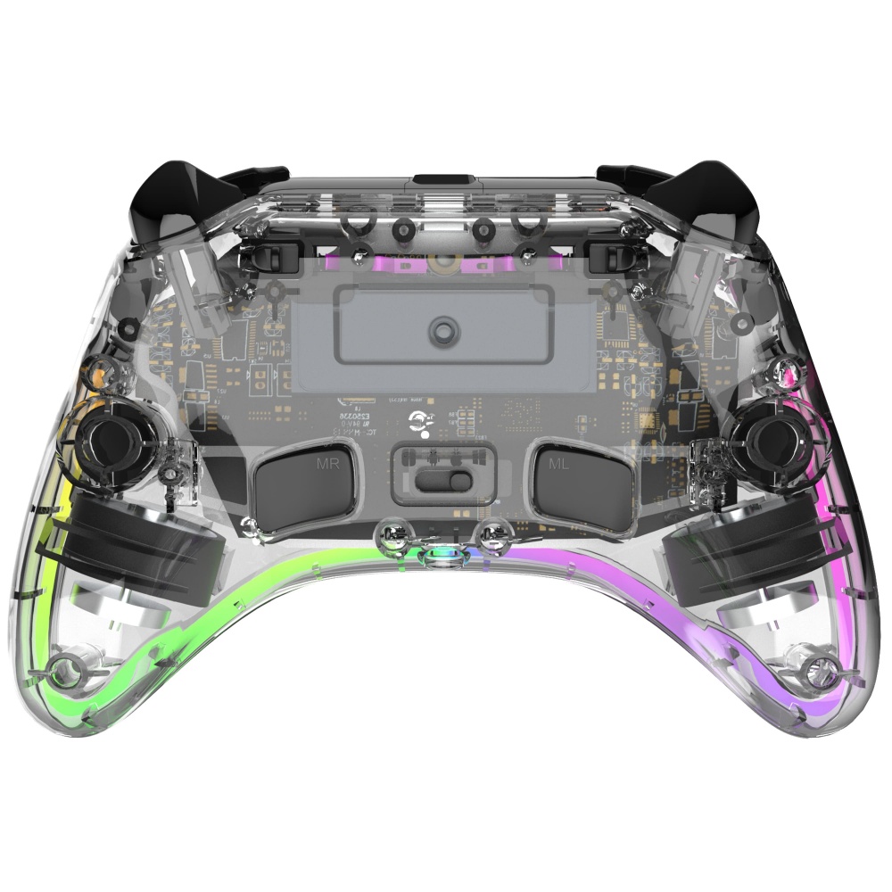 Геймпад беспроводной GamePro GPX13T 2.4G/BT 5.1/USB (Switch/PC/iOS/Android) RGB transparent