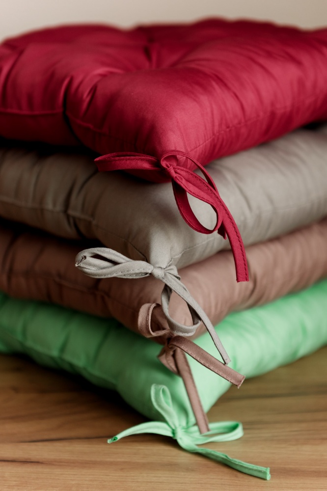 Подушка на стілець Фибра 40х40 сіра Прованс