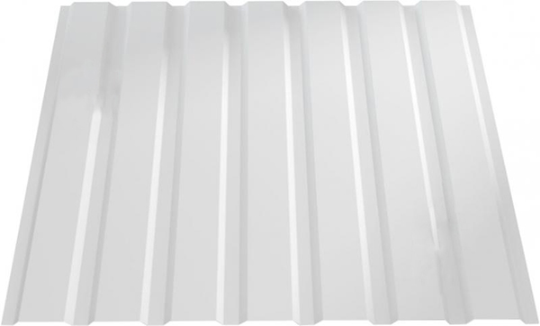 Профнастил глянцевый PSM ПР-15А 1155x2500 мм RAL 9003 белый