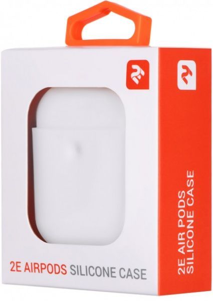 Чохол для навушників 2E для Apple AirPods Pure Color Silicone 3.0 мм white (2E-AIR-PODS-IBPCS-3-WT) 