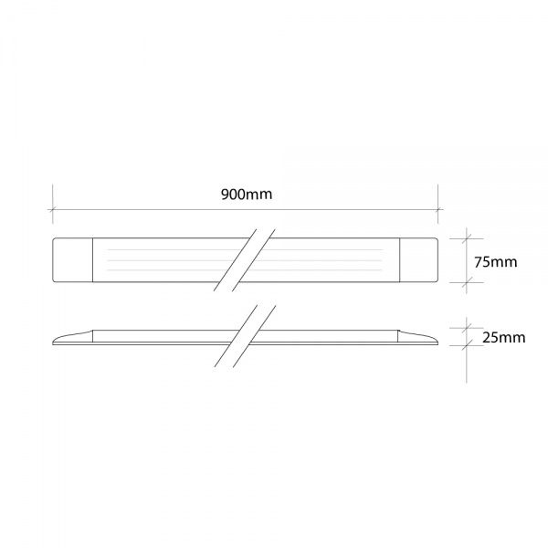 Світильник лінійний Светкомплект LF-AL 09 LED 30 Вт 4500 К білий 