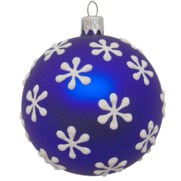 Куля новорічна d80 сніжок 9296/30415 