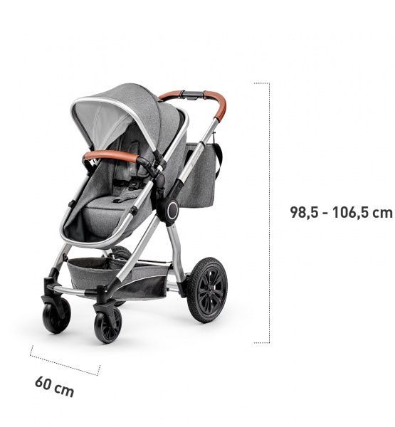 Коляска 3 в 1 Kinderkraft VEO Сіра 