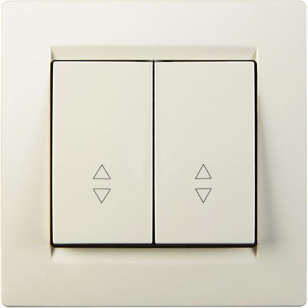 Перемикач прохідний двоклавішний UP! (Underprice) One без підсвітки 220В крем 706-0303-106