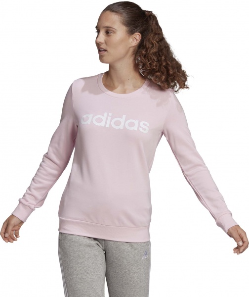 Світшот Adidas W LIN FT SWT GL0721 р. 2XL рожевий