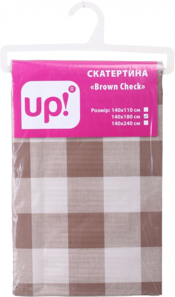 Скатерть Check 140x180 см коричневый UP! (Underprice) 