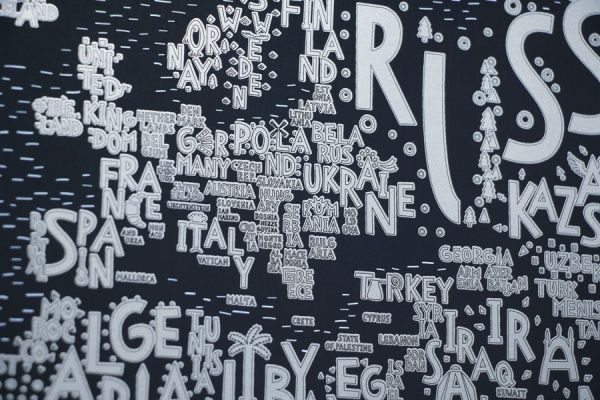 Скретч-карта Travel Map LETTERS World (англ)