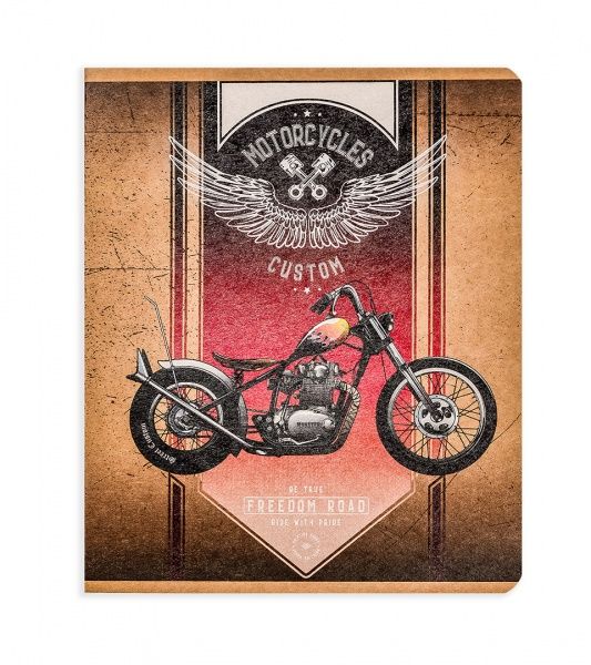 Комплект тетрадей Мотоциклы 48 листов в клетку крафт 10 шт. Поділля