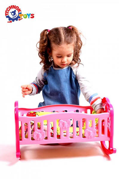 Ліжечко ТехноК рожева для ляльки 4524