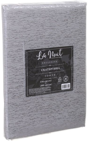 Скатерть Сомен 150x260 см серый La Nuit 
