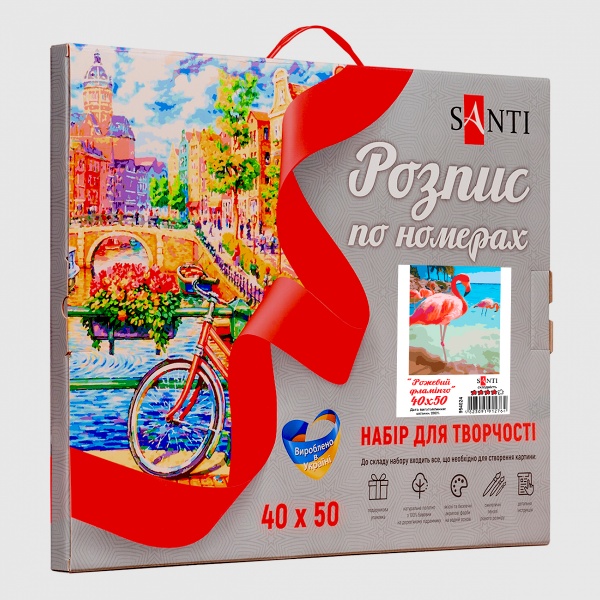 Картина за номерами Рожевий фламінго 954024 40x50 см Santi 