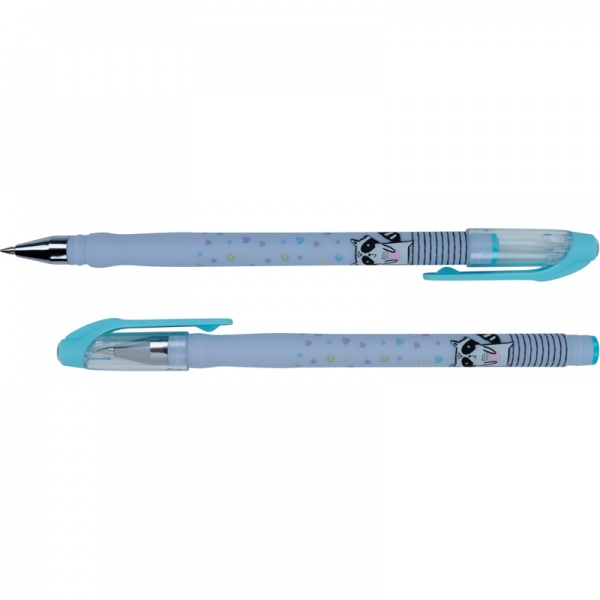 Ручка шариковая Axent Raccoon синяя 50367 