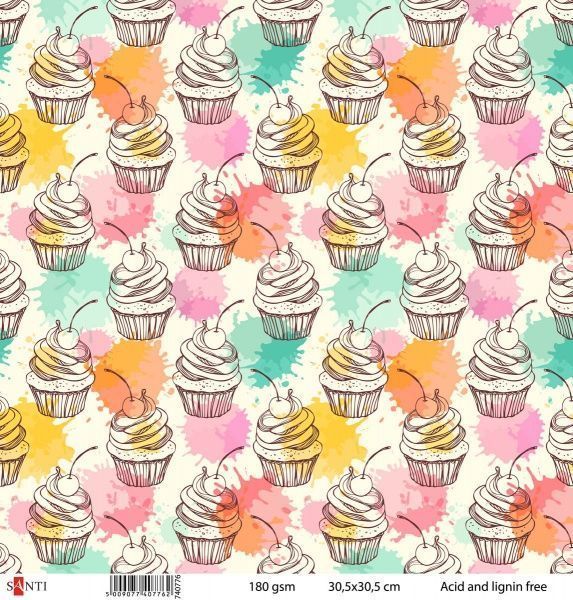 Папір для скрапбукінгу №20 5 шт. 30,5x30,5 см 180 г/м² різнокольоровий 