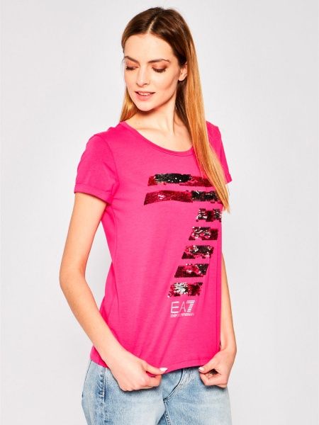 Футболка EA7 T-short 3HTT41-TJ12Z-1401 L рожевий