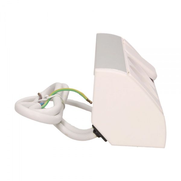 Розетка портативная мебельная двойная с заземлением ORNO с выключателем серебристо-белый OR-GM-9002/W-G(GS)