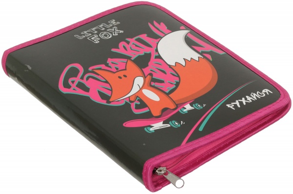 Папка для тетрадей Fox граффити B5 на молнии
