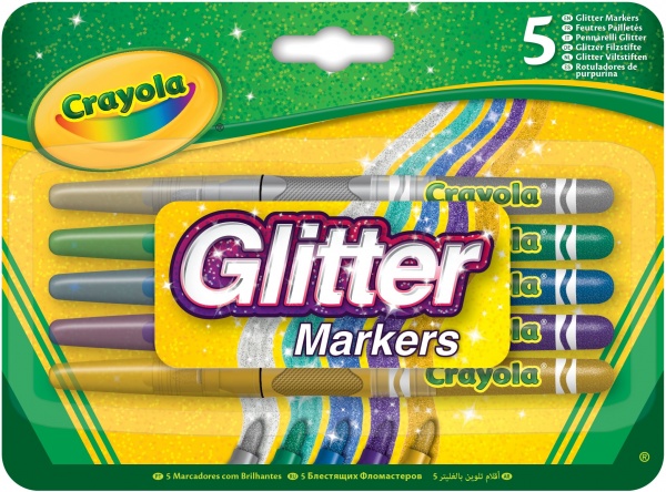 Набір фломастерів з блискітками 5 шт. Crayola