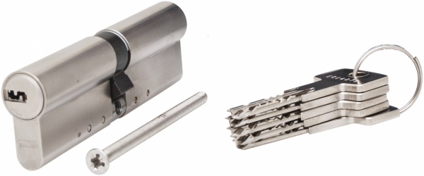 Цилиндр Abus D15 40x40 ключ-ключ 80 мм матовый никель 2240631706010