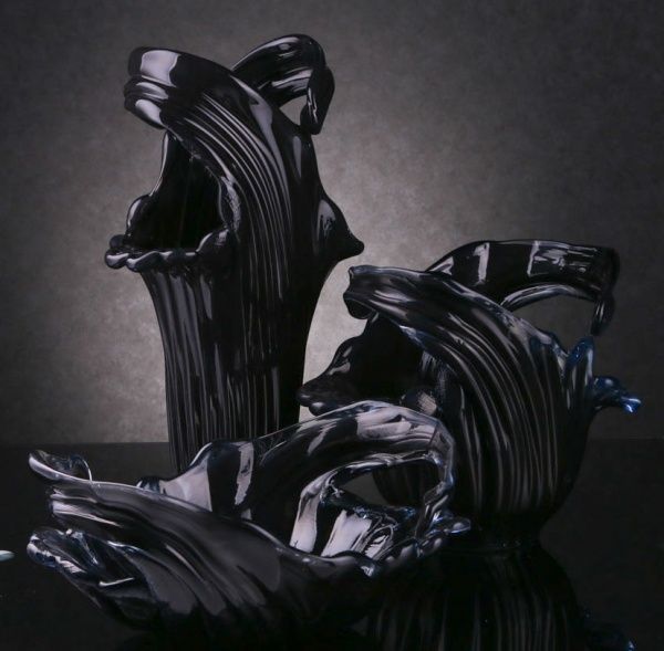 Ваза для фруктів Abbraccio 33x16 см чорна Antonio Tammaro