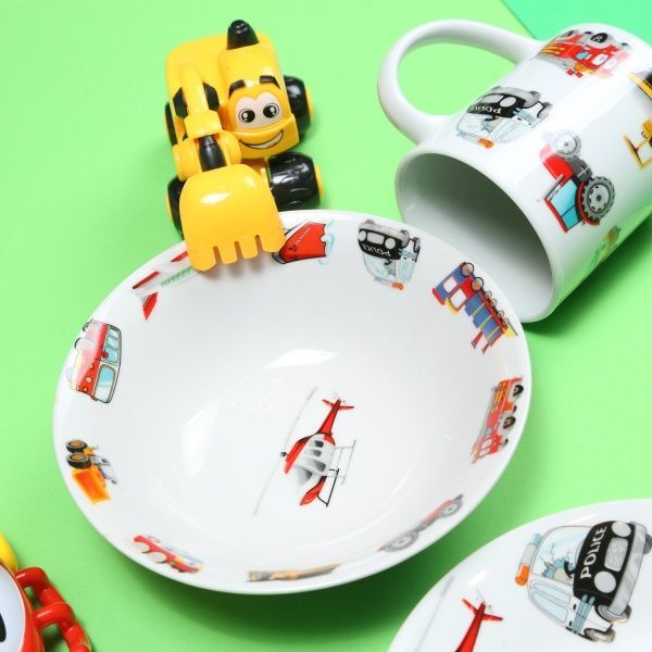 Набор детской посуды Motor Land 3 предмета M0690-6 Milika