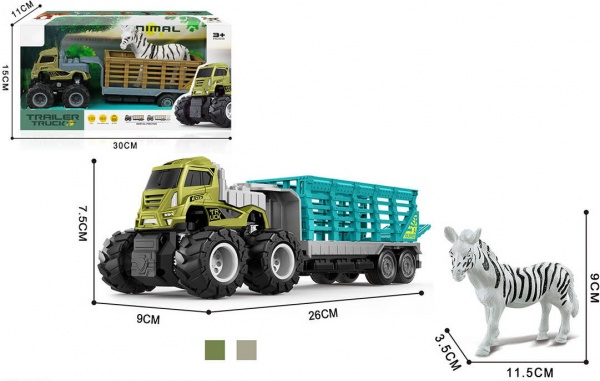 Автомобіль Shantou фракційний з причепом Тварини Зебра OTB0579459