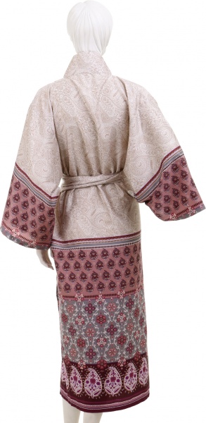 Халат-кімоно Grandfoulard LAGLIO V. 41 р. L-XL бежевий із малюнком