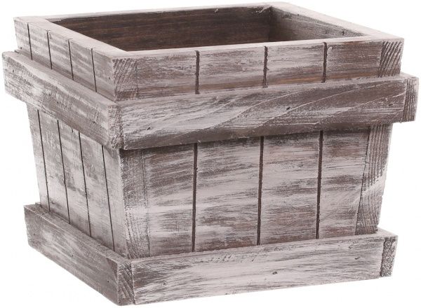 Кашпо дерев'яне Elsa Maxi квадратний 6,8л сірий (der-2 сір) 