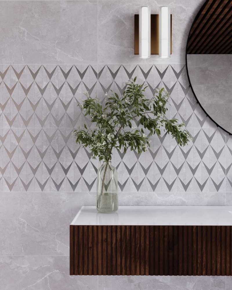 Плитка Cersanit Teneza light grey inserto 29,7x60 cм