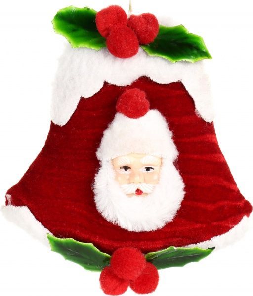 Декорация новогодняя Дед Мороз на красном колокольчике