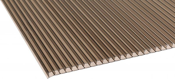 Полікарбонатний лист 6мм 2000х1050мм бронзовий