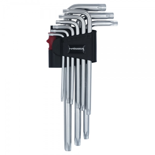 Набор ключей Haisser TORX удлиненных с отверстием 9 шт S2 T10-50 102897