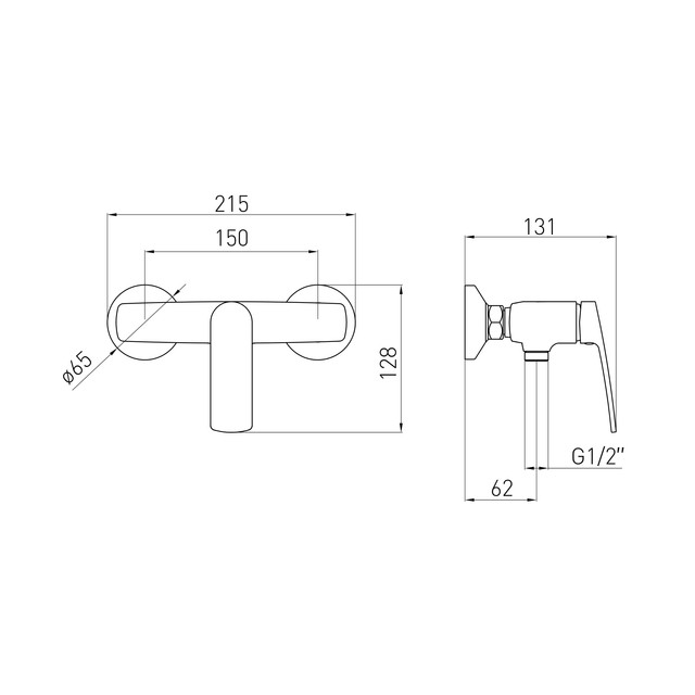 Смеситель для душа VOLLE Cante 1512.101001