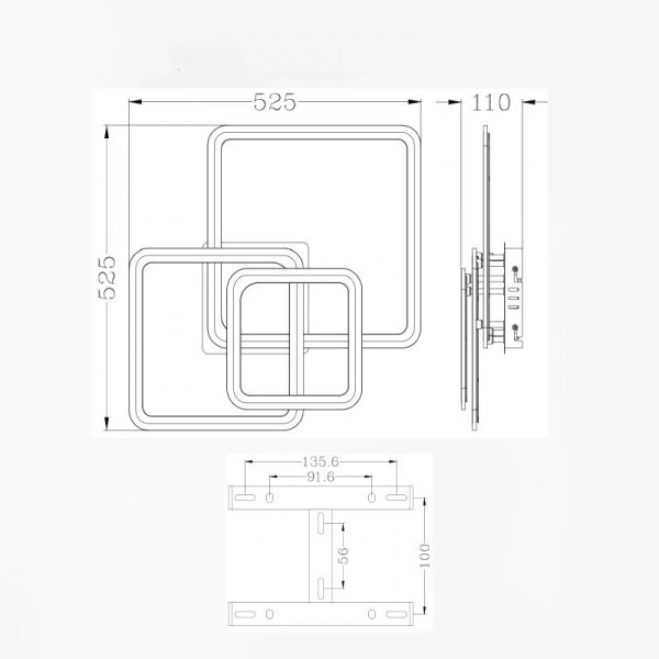 Люстра светодиодная Luminaria 3x80 Вт белый SONNE 80W 3S APP 
