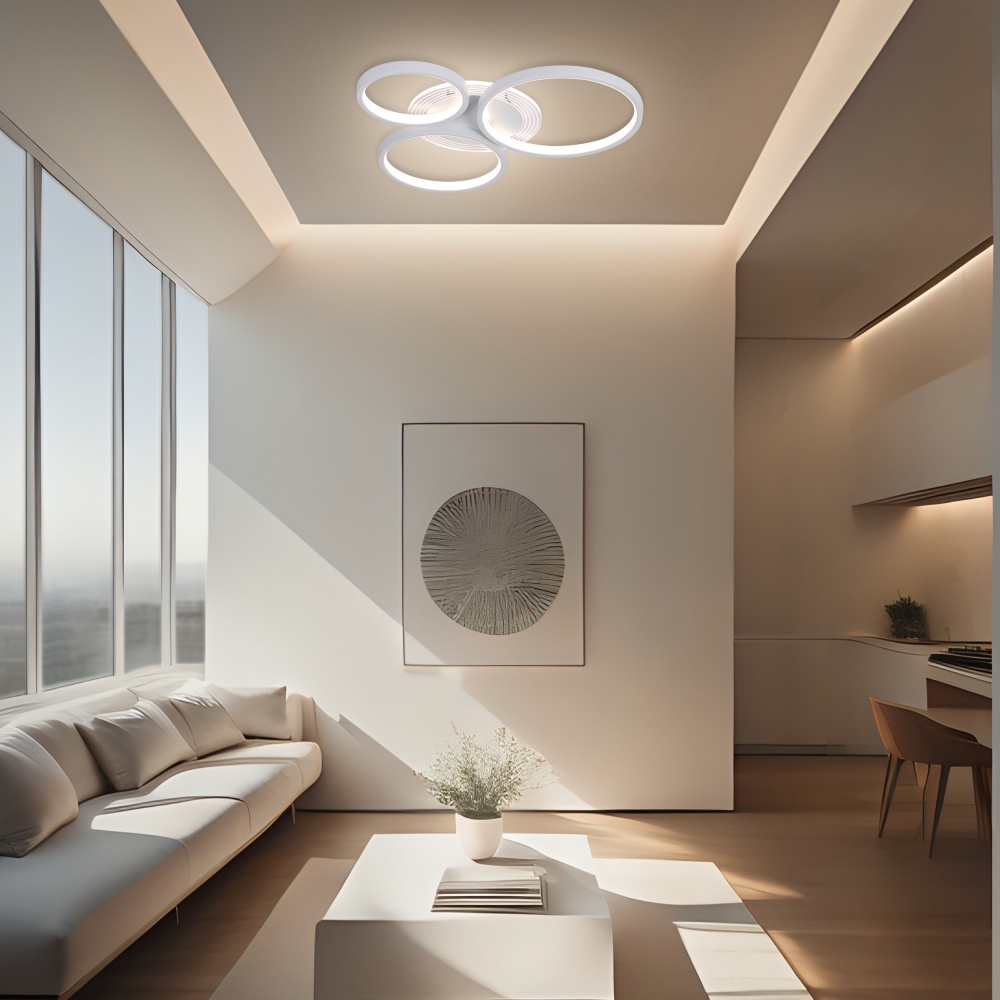 Люстра стельова Miorro LED Vesta з пультом ДУ метал/пластик 3x56,4 Вт LED-модуль білий 51-311-085