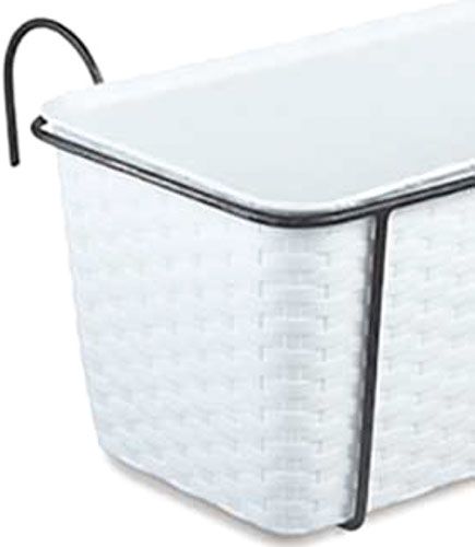 Ящик балконный Stefanplast Natural прямоугольный 9,2л белый (75851) 