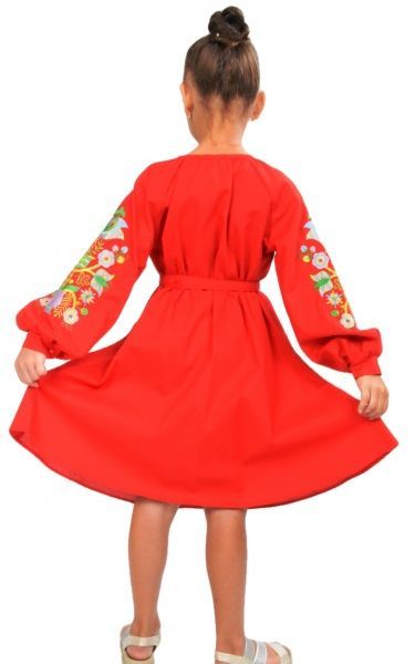Платье Эдельвика 122 красный 91-19/00 