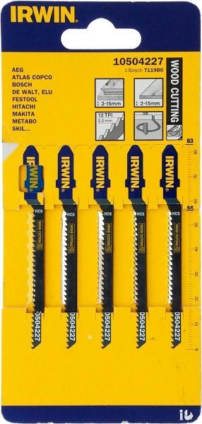 Набор пилочек для электролобзика Irwin IRWIN BJSB T119BO 5 шт.