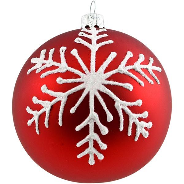 Куля скляна d80 6235 червоний