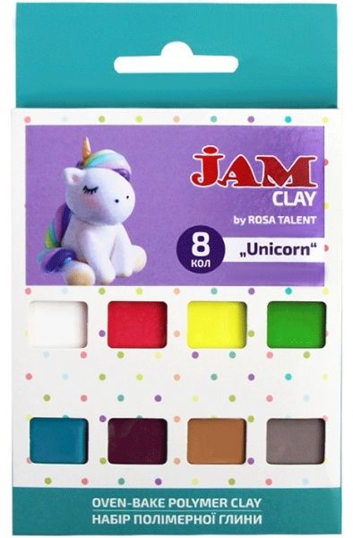 Пластика Jam Clay Unicorn 8 шт. 20 г 