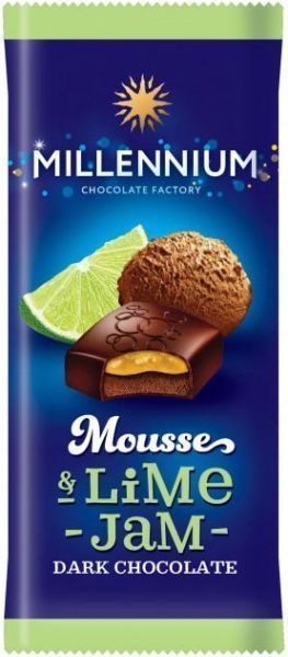 Шоколад Millennium Mousse с муссовой и лаймовой начинкой
