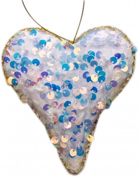 Подвеска Dalian Everglory сердце 10 см белый LX2021-0911