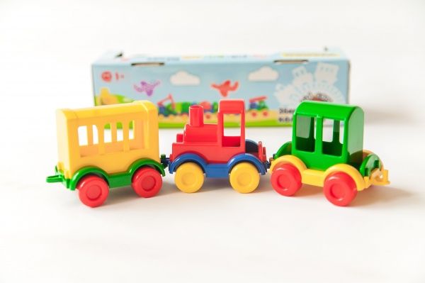 Игровой набор Wader Паровозик Kid cars 3 шт. 39260 39260