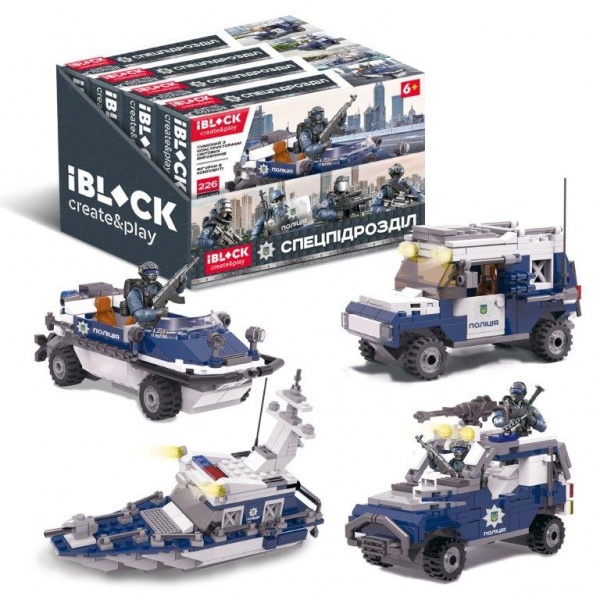Конструктор Iblock Спецподразделение 226-276 деталей (4 вида) PL-921-350