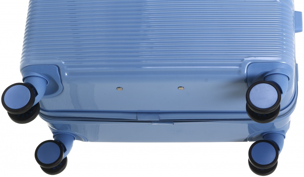 Валіза Compass №XY012 L блакитний із білим 69x47x29 см