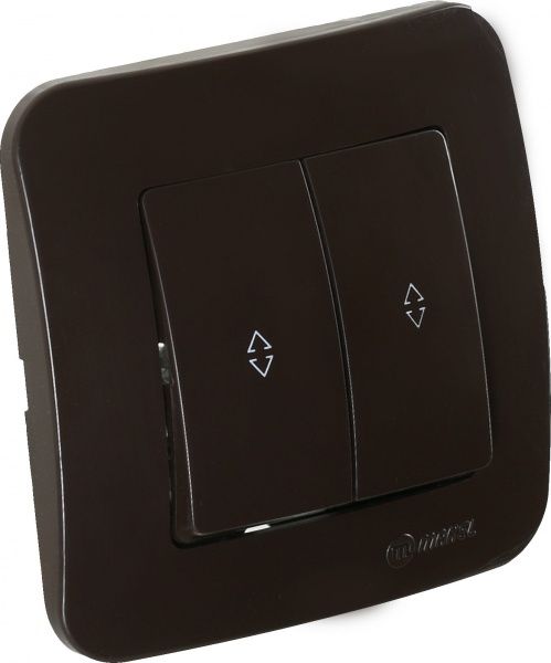 Выключатель проходной двухклавишный Makel Lillium Natural без подсветки 10 А 250В коричневый